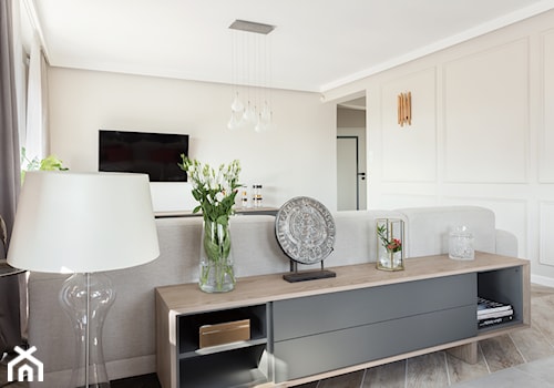 Mieszkanie10 - Średni szary salon - zdjęcie od Maciejewska Design