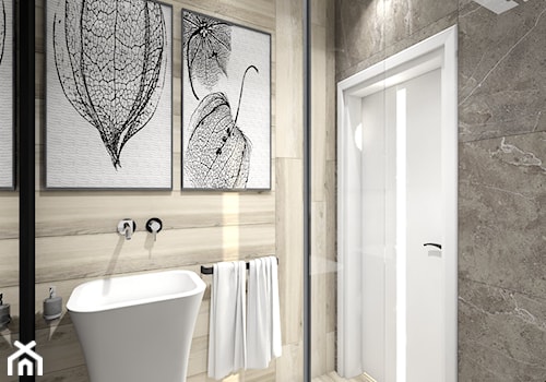 Łazienka dla gości - Mała bez okna z punktowym oświetleniem łazienka - zdjęcie od Maciejewska Design