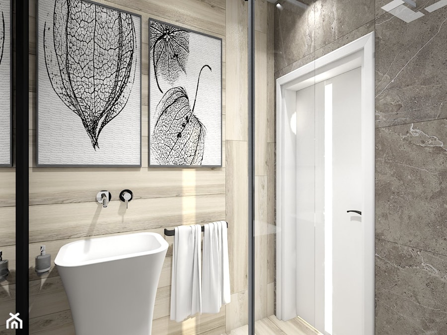 Łazienka dla gości - Mała bez okna z punktowym oświetleniem łazienka - zdjęcie od Maciejewska Design