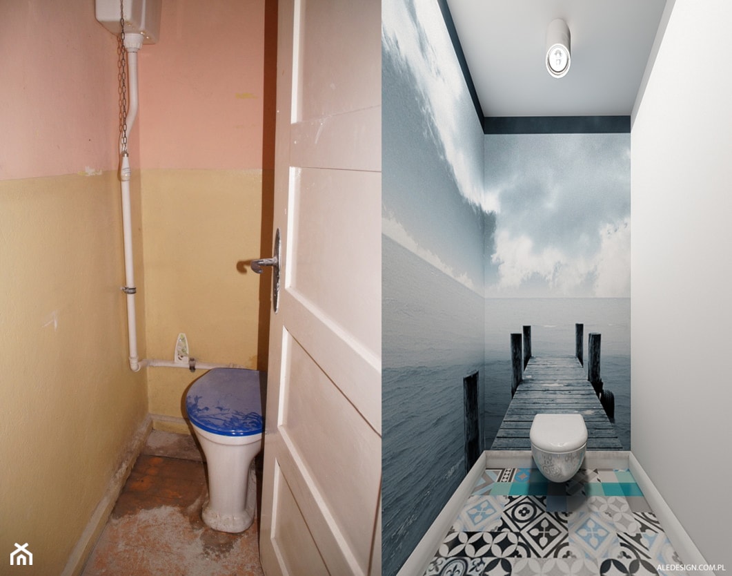 Toaleta - Mała bez okna łazienka, styl nowoczesny - zdjęcie od Ale design Grzegorz Grzywacz - Homebook