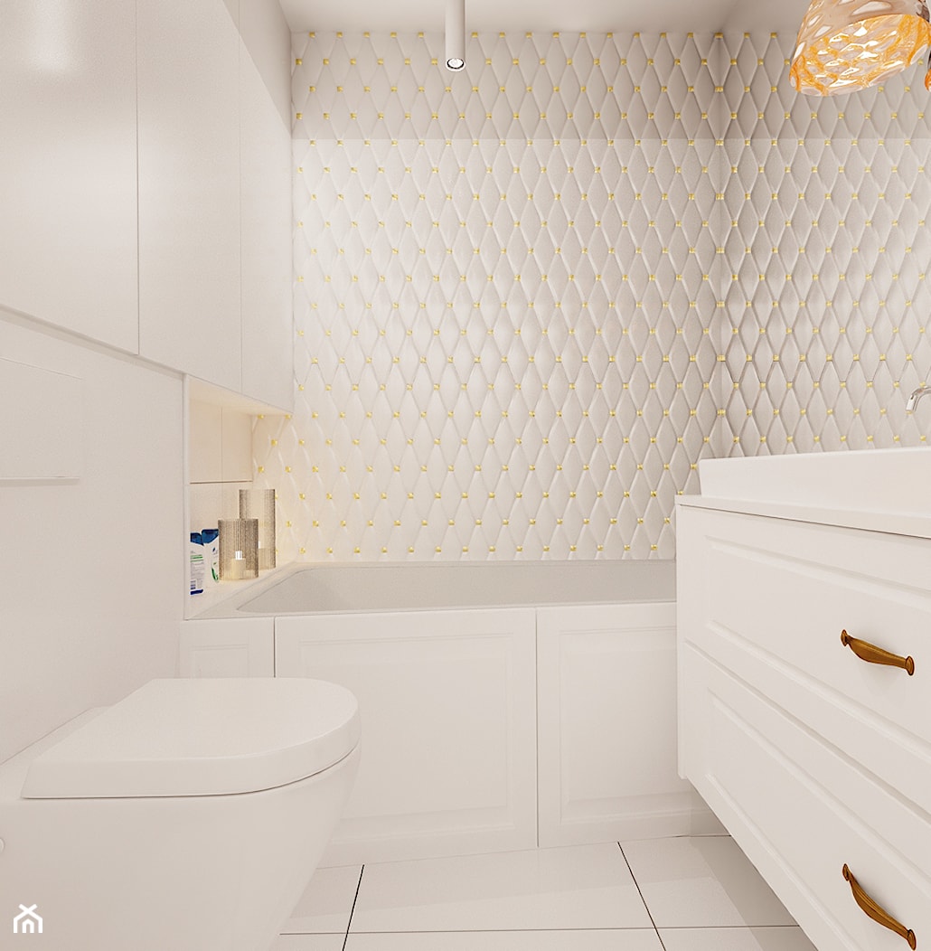 Jedna z dwóch łazienek z projektu - stylowego mieszkania w Gdańsku - zdjęcie od Ale design Grzegorz Grzywacz - Homebook