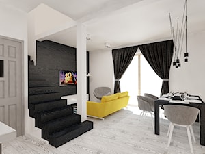 Salon w bieli i czerni - zdjęcie od Ale design Grzegorz Grzywacz