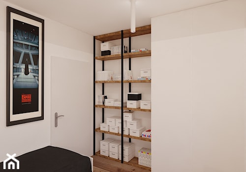 Mieszkanie 65m2 - Mały biały pokój dziecka dla nastolatka dla chłopca dla dziewczynki, styl nowoczesny - zdjęcie od Ale design Grzegorz Grzywacz