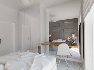 Sypialnia w szarościach - zdjęcie od Ale design Grzegorz Grzywacz