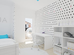 Namiarkowa 75m2 - Średni biały pokój dziecka dla dziecka dla nastolatka dla chłopca dla dziewczynki - zdjęcie od Ale design Grzegorz Grzywacz