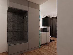 Mieszkanie 65m2 - Mały biały hol / przedpokój, styl skandynawski - zdjęcie od Ale design Grzegorz Grzywacz