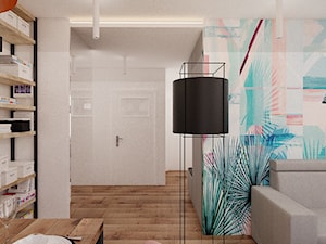Mieszkanie 65m2 - Średni beżowy salon z jadalnią, styl nowoczesny - zdjęcie od Ale design Grzegorz Grzywacz