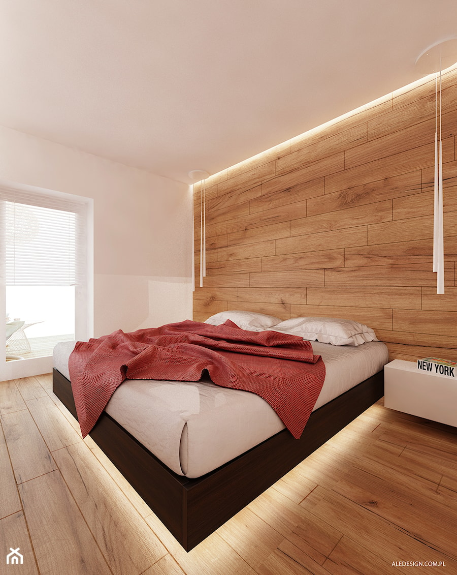 Sypialnia w drewnie - zdjęcie od Ale design Grzegorz Grzywacz