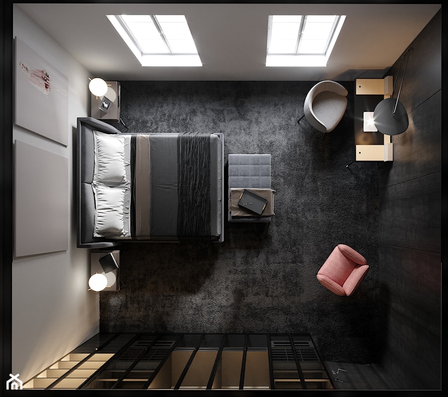 Sypialnia w apartamencie w Katowicach ( 18/2019) - Średnia biała sypialnia, styl nowoczesny - zdjęcie od Ale design Grzegorz Grzywacz