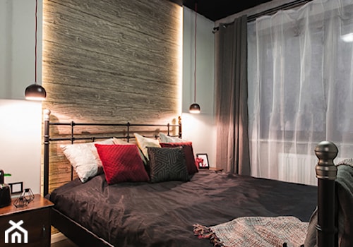 mieszkanie kawalera - Średnia biała sypialnia, styl skandynawski - zdjęcie od Anna Krzak architektura wnętrz