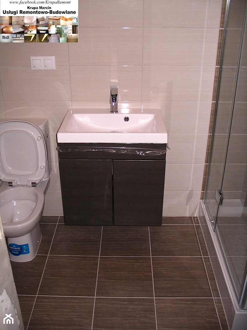 Wykończenie łazienki stan developerski 5 m2 - zdjęcie od Krupa Usługi Remontowe - Homebook