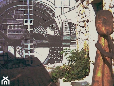 Aranżacje wnętrz - Taras: mural na ścianie Galerii Miliński w Pławnej - czerniawska.eu. Przeglądaj, dodawaj i zapisuj najlepsze zdjęcia, pomysły i inspiracje designerskie. W bazie mamy już prawie milion fotografii!