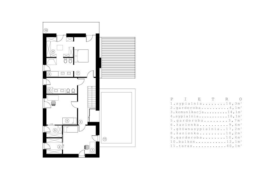 Rzut piętra - zdjęcie od Burda Reszel Architekci