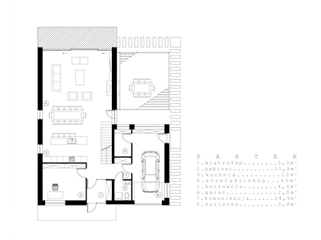 Aranżacje wnętrz - Domy: Rzut Parteru - Burda Reszel Architekci. Przeglądaj, dodawaj i zapisuj najlepsze zdjęcia, pomysły i inspiracje designerskie. W bazie mamy już prawie milion fotografii!