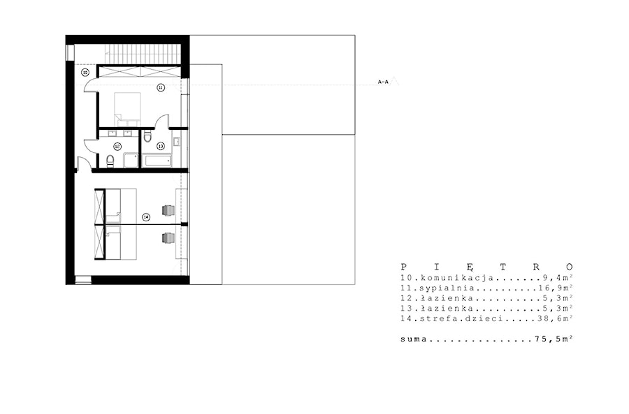 Rzut piętra - zdjęcie od Burda Reszel Architekci