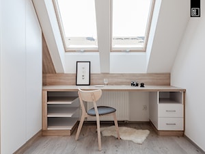 Nowe Kowale - Małe białe biuro, styl nowoczesny - zdjęcie od KODO projekty i realizacje wnętrz