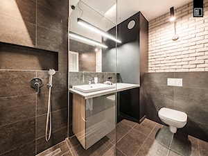 BUJANIE W OBŁOKACH - Średnia łazienka, styl nowoczesny - zdjęcie od KODO projekty i realizacje wnętrz