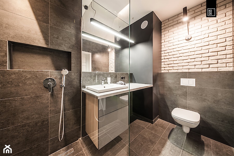 BUJANIE W OBŁOKACH - Średnia łazienka, styl nowoczesny - zdjęcie od KODO projekty i realizacje wnętrz