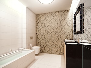 CORTE VERONA APARTAMENTS - Średnia bez okna z lustrem łazienka, styl glamour - zdjęcie od KODO projekty i realizacje wnętrz