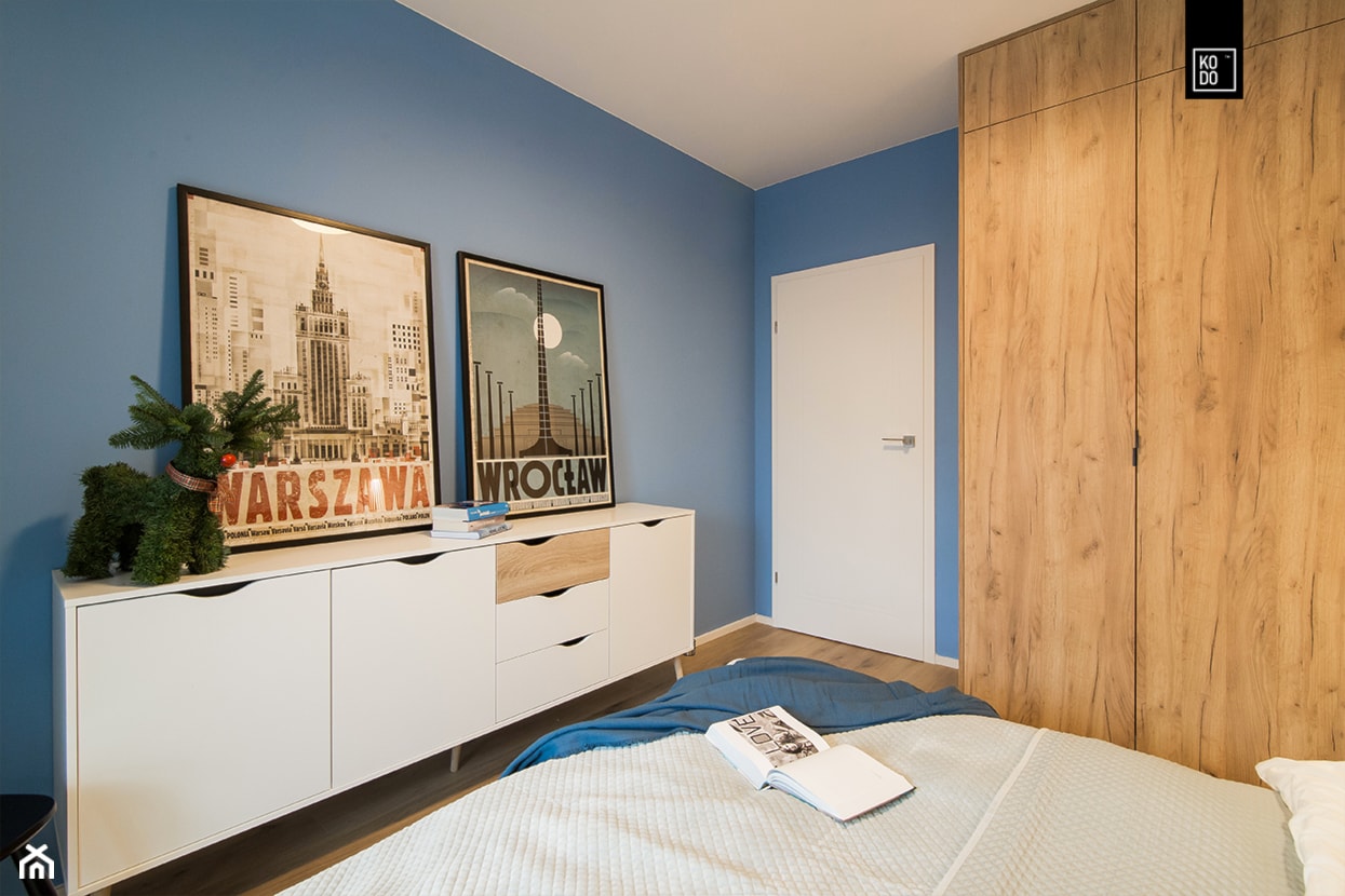 ŚWIĄTECZNE WYDANIE MIESZKANIA DLA RODZINY - Średnia niebieska sypialnia, styl nowoczesny - zdjęcie od KODO projekty i realizacje wnętrz - Homebook