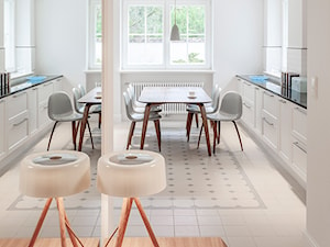 WILLA WE WROCŁAWIU - Duża otwarta biała kuchnia jednorzędowa, styl tradycyjny - zdjęcie od KODO projekty i realizacje wnętrz