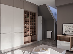 Nowe Kowale - Średni czarny salon, styl nowoczesny - zdjęcie od KODO projekty i realizacje wnętrz