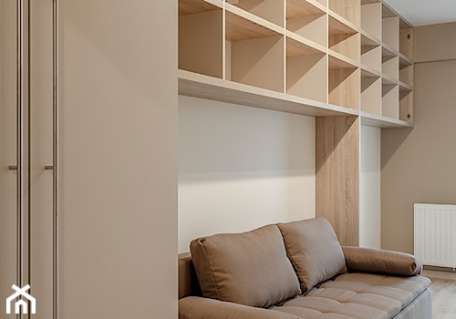 Średnie w osobnym pomieszczeniu z sofą beżowe biuro, styl nowoczesny - zdjęcie od KODO projekty i realizacje wnętrz