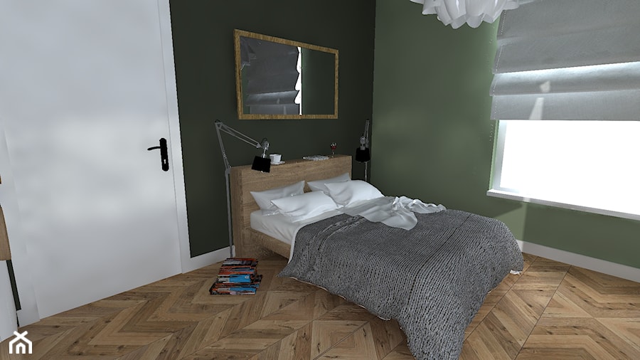 Z jak Zieleń - Mała zielona sypialnia, styl nowoczesny - zdjęcie od Patrycja Grych