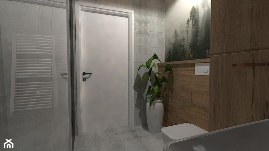 K jak Kawaler - Mała bez okna łazienka, styl minimalistyczny - zdjęcie od Patrycja Grych