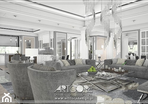 Luksusowe wnętrza projekt rezydencji - zdjęcie od ArtCore Design