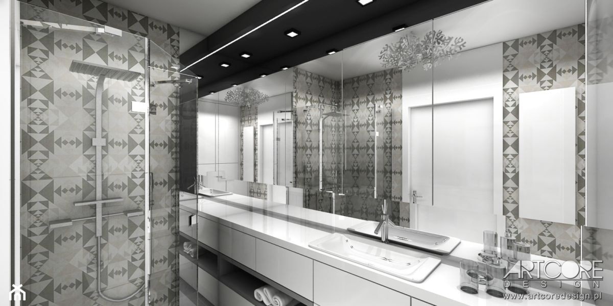 projekt nowoczesnej łazienki - zdjęcie od ArtCore Design - Homebook