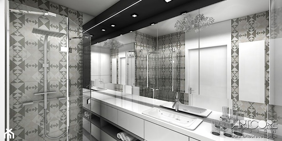 projekt nowoczesnej łazienki - zdjęcie od ArtCore Design