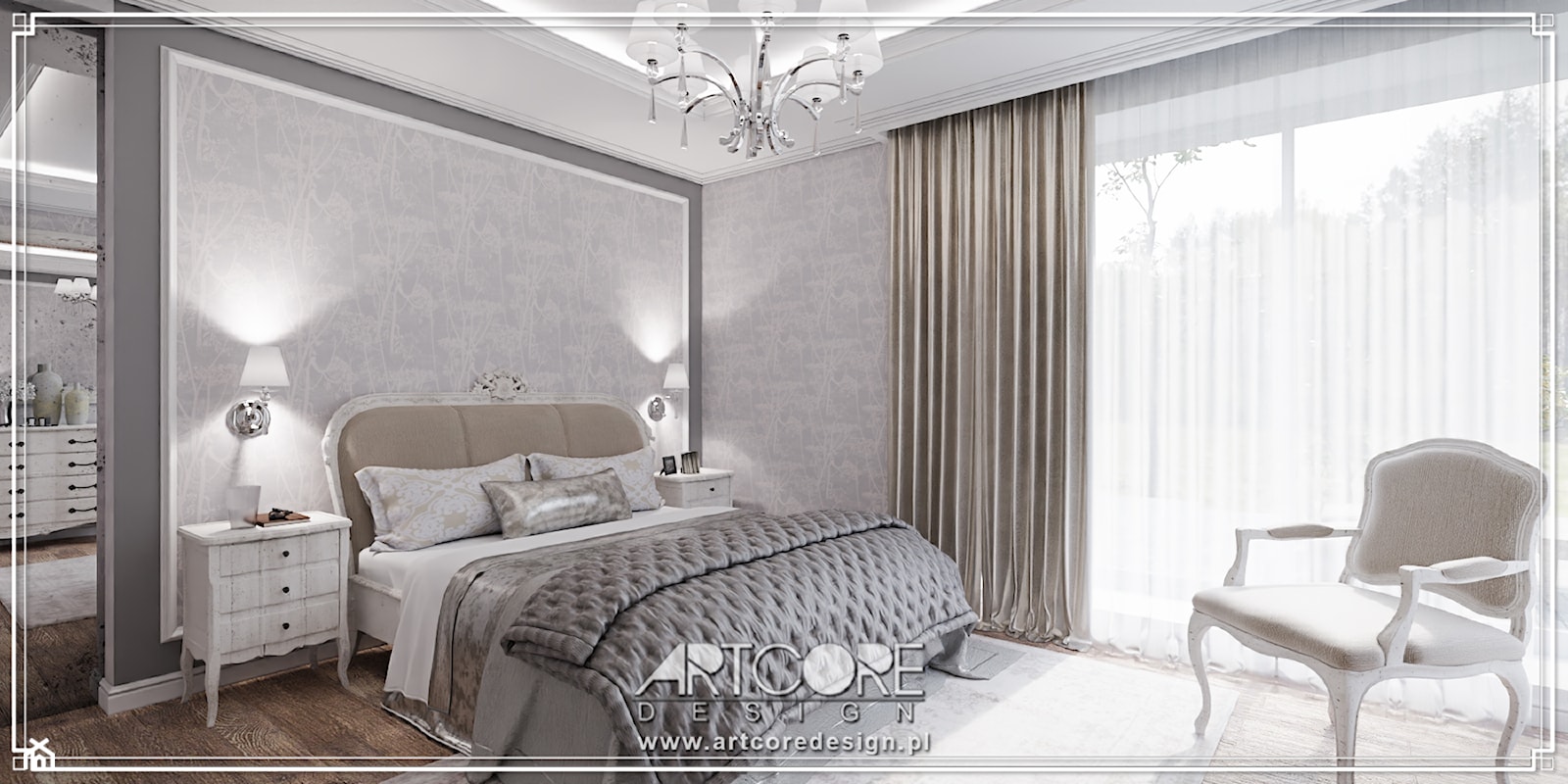 Sypialnia w stylu prowansalskim - zdjęcie od ArtCore Design - Homebook