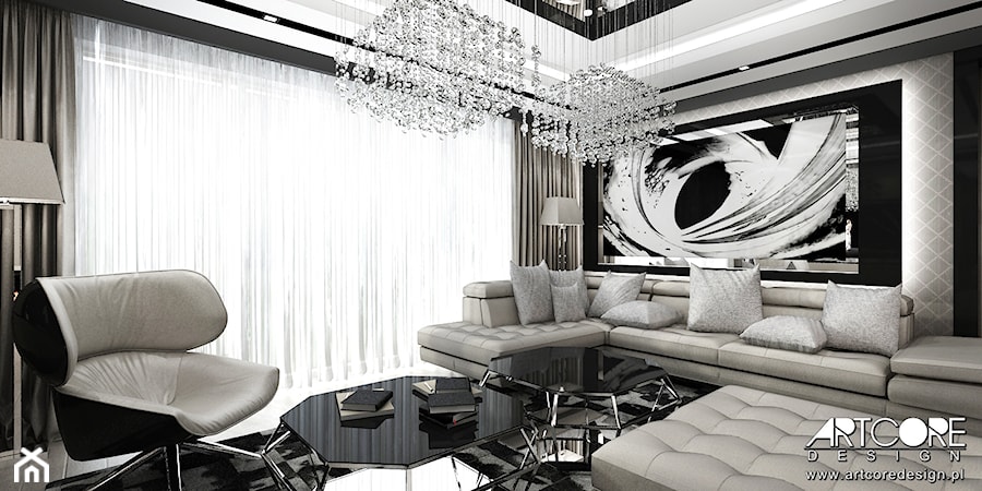 Projektowanie wnętrza luksusowego domu. - zdjęcie od ArtCore Design