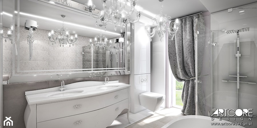 Konsolka glamour w łazience - zdjęcie od ArtCore Design