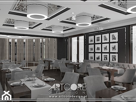 Aranżacje wnętrz - Wnętrza publiczne: Projektowanie wnętrz restauracji w hotelu - ArtCore Design. Przeglądaj, dodawaj i zapisuj najlepsze zdjęcia, pomysły i inspiracje designerskie. W bazie mamy już prawie milion fotografii!