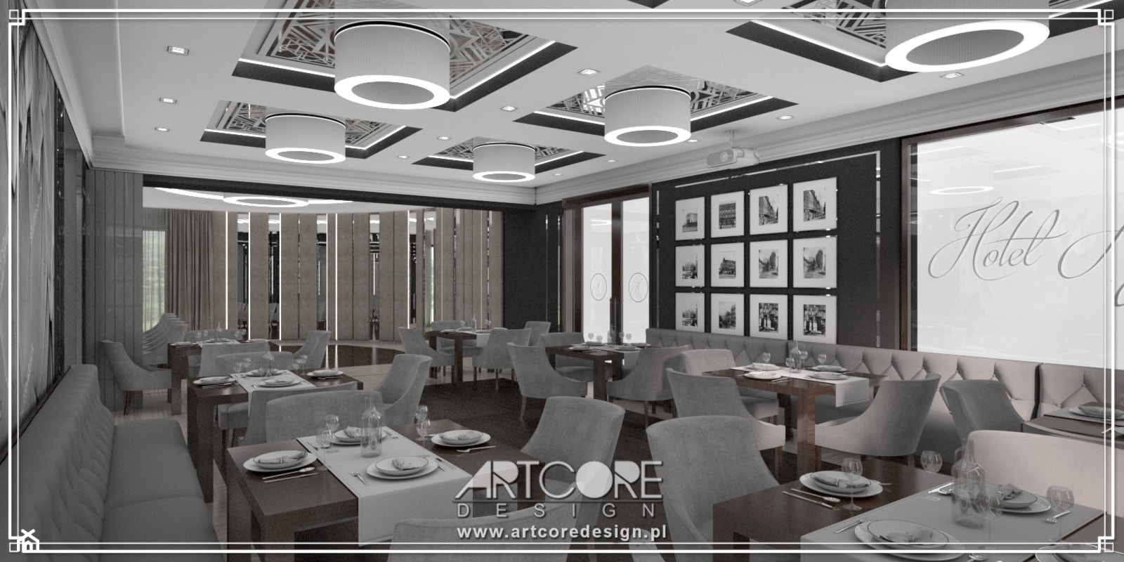 Projektowanie wnętrz restauracji w hotelu - zdjęcie od ArtCore Design - Homebook