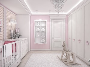 Różowy pokój niemowlęcy. - zdjęcie od ArtCore Design