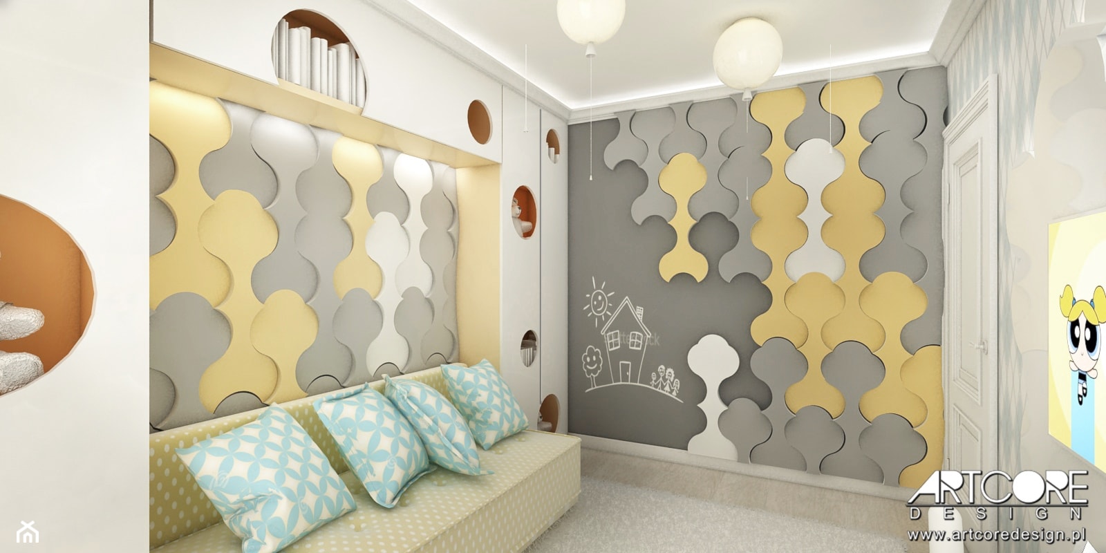 Projekt wnętrza pokoju dziecięcego - bawialni - zdjęcie od ArtCore Design - Homebook