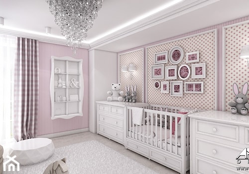 Pokój niemowlęcy dla dziewczynki. - zdjęcie od ArtCore Design
