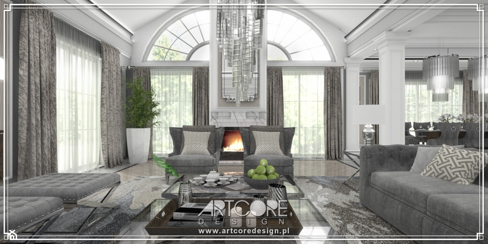 Luksusowe wnętrza domów - zdjęcie od ArtCore Design - Homebook