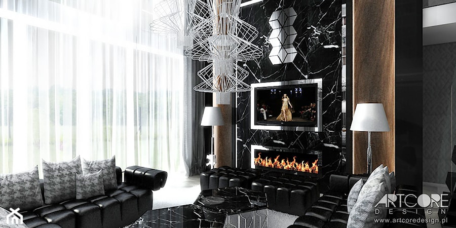 Luksusowy salon - zdjęcie od ArtCore Design