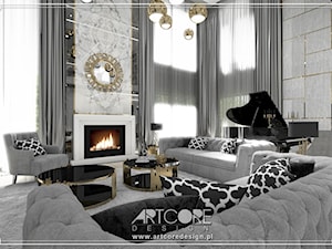 Luksusowe wnętrza salonu - zdjęcie od ArtCore Design