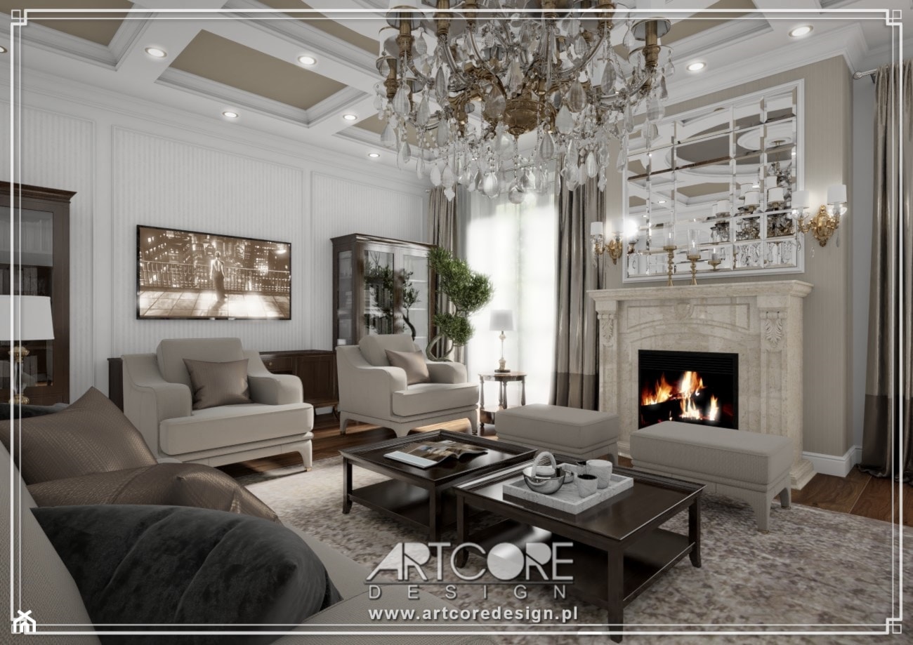 Luksusowe wnętrza rezydencji projekt - zdjęcie od ArtCore Design - Homebook