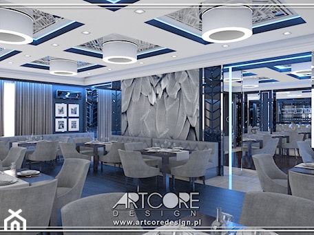 Aranżacje wnętrz - Wnętrza publiczne: Projekt wnętrza restauracji w hotelu - ArtCore Design. Przeglądaj, dodawaj i zapisuj najlepsze zdjęcia, pomysły i inspiracje designerskie. W bazie mamy już prawie milion fotografii!