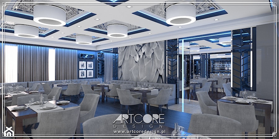 Projekt wnętrza restauracji w hotelu - zdjęcie od ArtCore Design