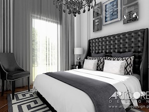 Sypialnia w stylu nowojorkim - projekt wnętrza - zdjęcie od ArtCore Design