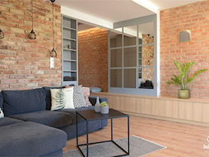 Mieszkanie W Kamieniu - Mały biały salon, styl skandynawski - zdjęcie od Bubbles Studio