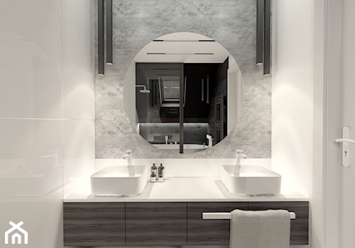 Czarno - biała łazienka - zdjęcie od Bubbles Studio