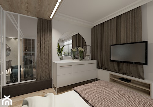 Sypialnia z przeszkleniem - zdjęcie od Bubbles Studio